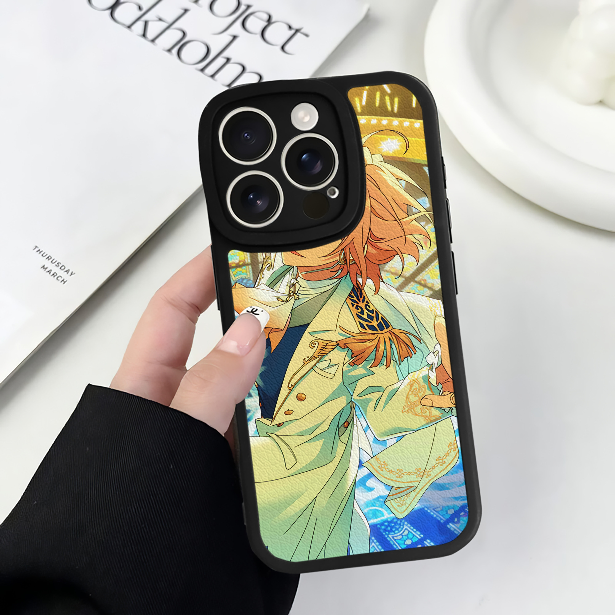 （画像用） あんさんぶるスターズ! Ensemble Stars 【iPhone 16シリーズ対応】シリコンスマホケース（レザー調） 材質：シリコン